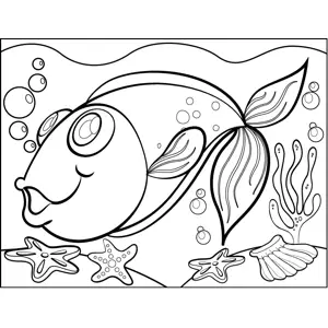 Dazzled Fish coloring page