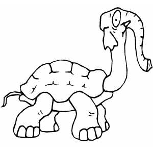 Elephant Turtle coloring page