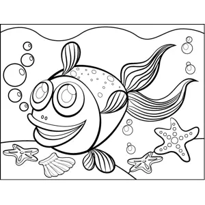 Excited Angelfish coloring page