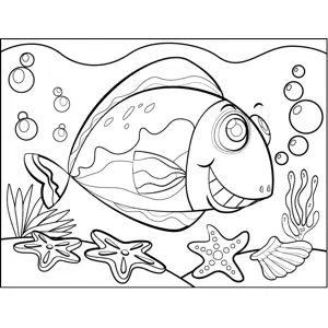Excited Fish coloring page