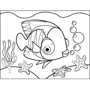 Fish with Beak coloring page