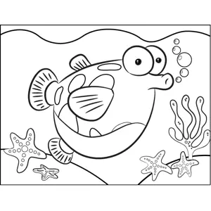 Fish with Big Belly coloring page