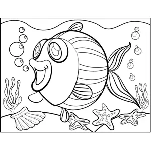Fish with Big Lips coloring page