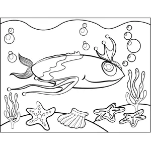Fish with High Head Fin coloring page
