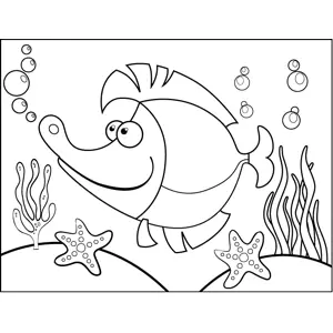 Fish with Snout coloring page