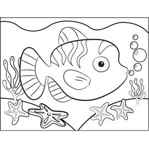 Fish with Stripes coloring page