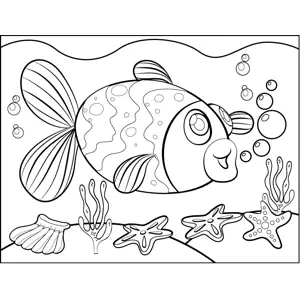 Flapping Fish coloring page