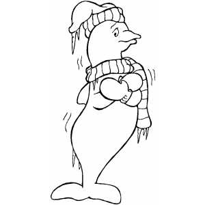 Freezing Dolphin coloring page