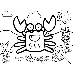 Grinning Crab coloring page