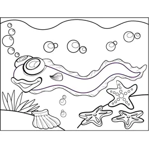 Happy Eel coloring page
