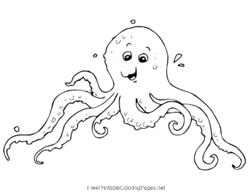 Happy_Octopus coloring page