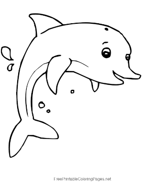 Leaping_Dolphin coloring page