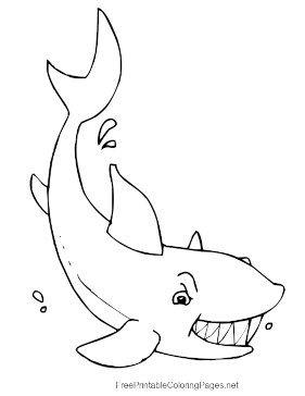 Mean_Shark coloring page
