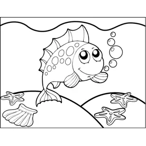 Playful Fish coloring page