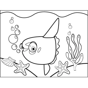 Short Fish coloring page