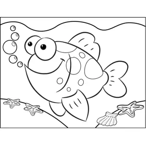 Simple Fish coloring page