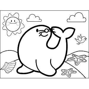 Smiling Seal coloring page