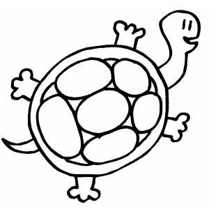 Smiling Turtle coloring page