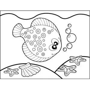 Spotted Flatfish coloring page