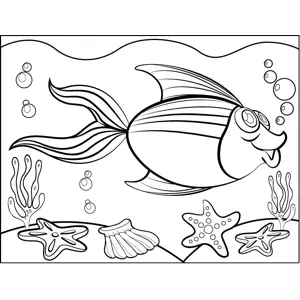Swimming Fish coloring page