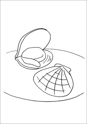 Two Clams coloring page