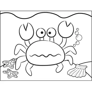 Unhappy Crab coloring page