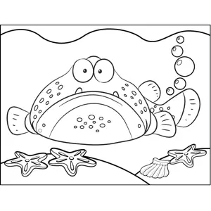 Unhappy Fish coloring page