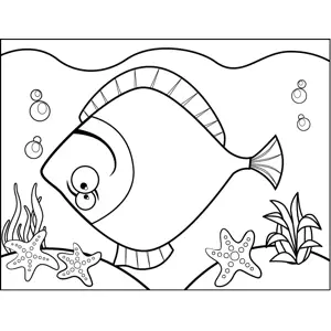 Upside Down Fish coloring page