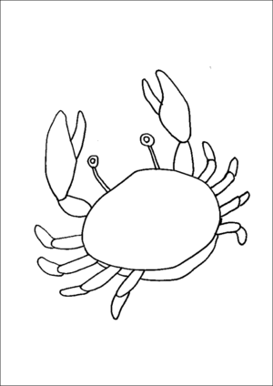 Walking Crab coloring page