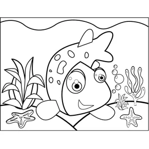Wriggling Fish coloring page