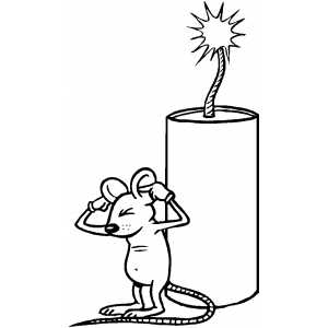 Firecracker And Mouse coloring page