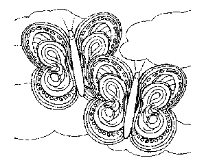 2 Friendly Butterflies coloring page