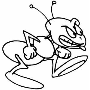 Angry Ant coloring page
