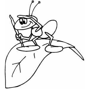 Ant On Leaf coloring page