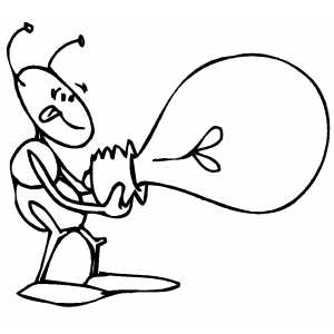 Ant With Light Bulb coloring page