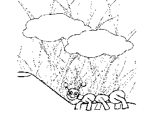Ant and Ant Farm coloring page