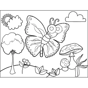 Beautiful Butterfly coloring page