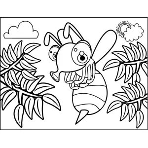 Bug with Stinger coloring page