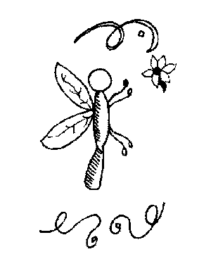 Dragonfly and Flowers Coloring Page