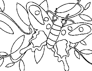 Moth in the Garden coloring page