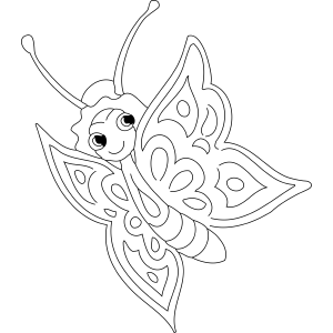 Pointy Winged Butterfly coloring page