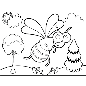Wasp coloring page
