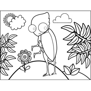 Worried Bug coloring page