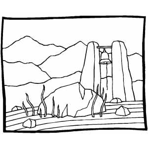 Bell In Field coloring page