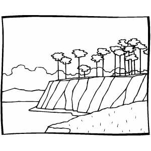 Cliffs By The Sea coloring page