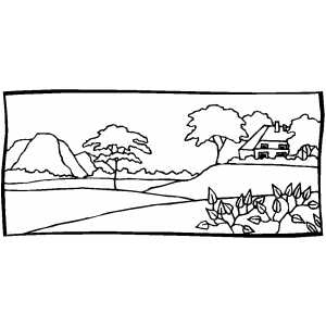 House On The Hill coloring page
