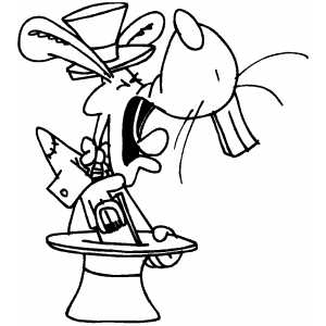 Screaming Magician Mouse coloring page