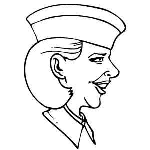 Air Force Woman Cadet coloring page