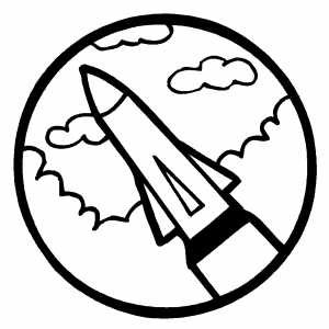 Flying Missle coloring page