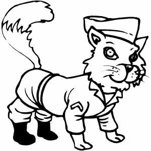 GI Cat coloring page
